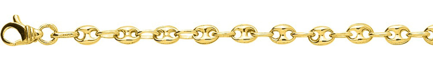 Chaîne grain de café creuse or jaune 750 - 3.5mm – AV9R2366