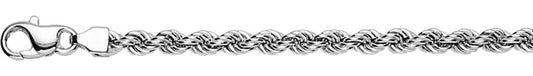 Chaîne corde or blanc creuse 750 - 3.5mm - AV9R2475G