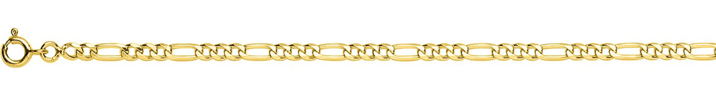 Chaîne alternée ULTRA PLATE 1+3 or jaune 750 - 3mm - AV9R522.3
