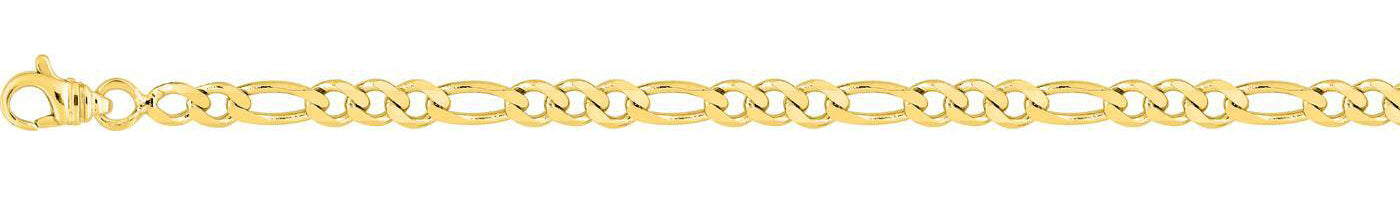 Chaîne alternée ULTRA PLATE 1+3 or jaune 750 - 4mm - AV9R522.4