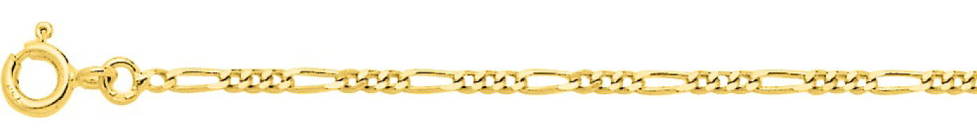 Chaîne alternée 1+3 or jaune 750 - 1.7mm - AV9R528.17