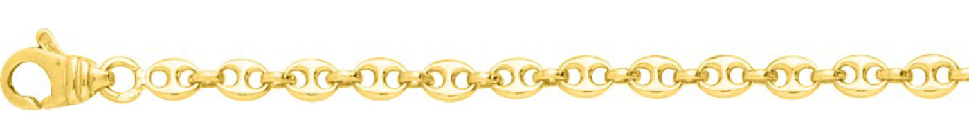 Chaîne grain de café massive or jaune 750 - 3.2mm - AV9R539.2