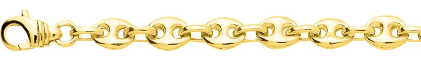 Chaîne grain de café massive or jaune 750 – 6mm – AV9R550