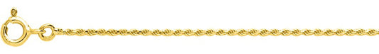 Chaîne corde or jaune massive 750 - 1.1mm - AV9RC30