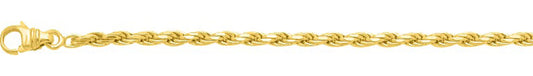 Chaîne corde or jaune massive 750 - 2.3mm - AV9RC33