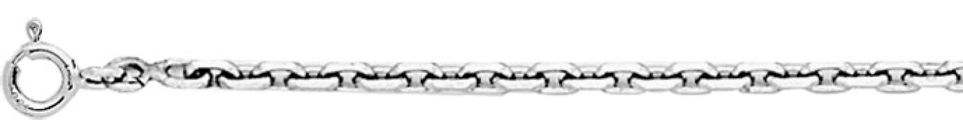 Chaîne forçat diamantée or blanc 750 - 2.55mm - AV9RF80GR